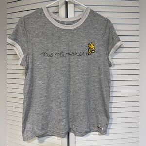 Peanuts Woodstock Ringer T-Shirt, Size M.